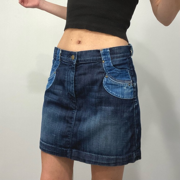 Citizens Of Humanity Vintage Y2K Denim Mini Skirt Size 28 - Picture 2 of 8
